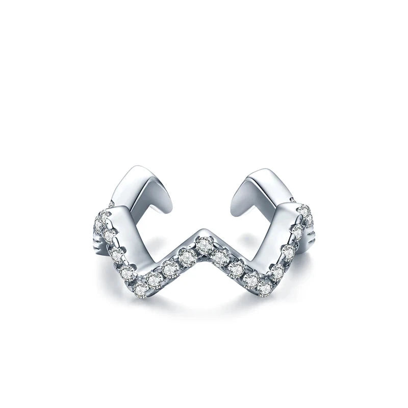 Iris earcuff by Orea – adjustable 925 sterling silver with zircon, no-piercing design