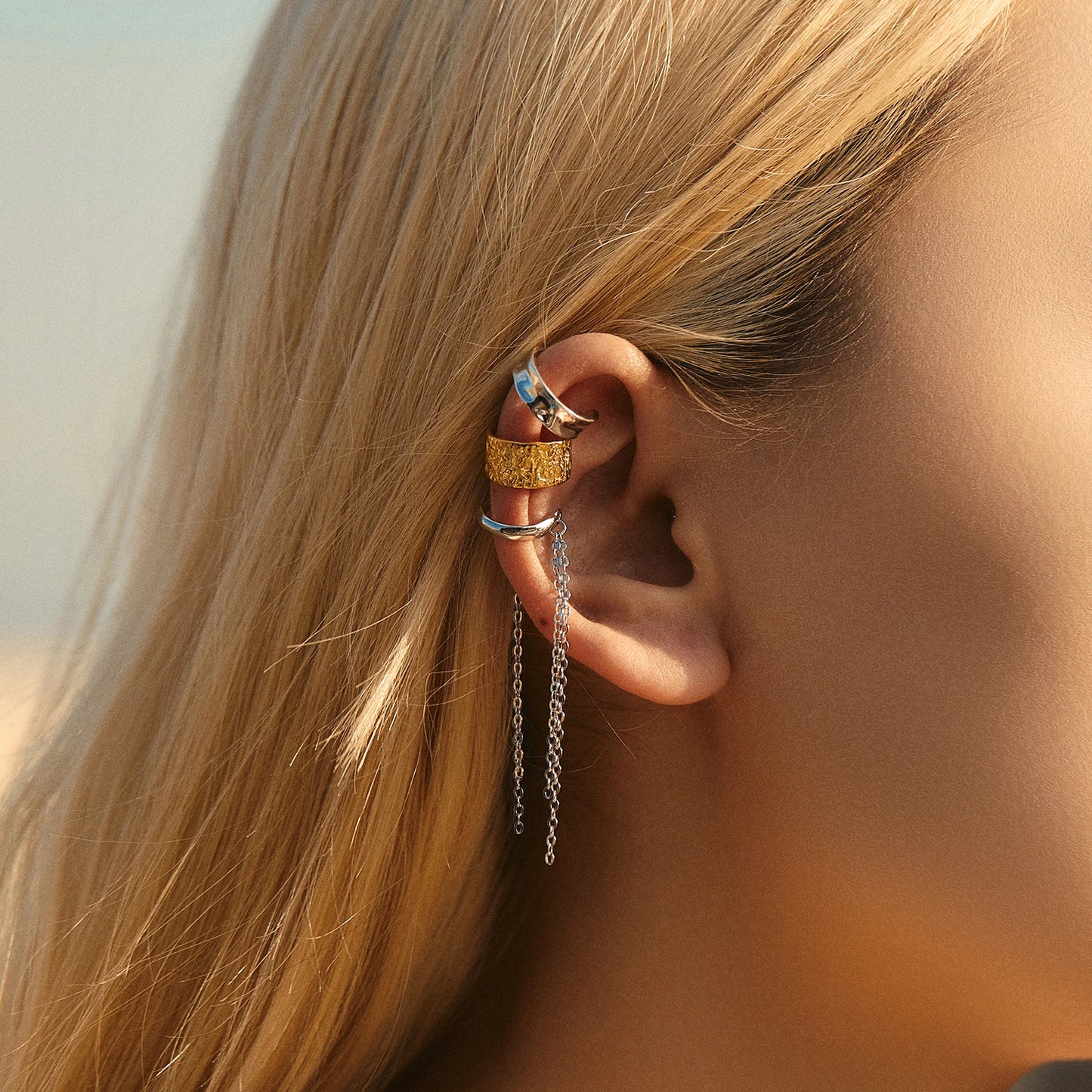 Saturne earcuff by Orea – adjustable, non-piercing 925 sterling silver jewelry