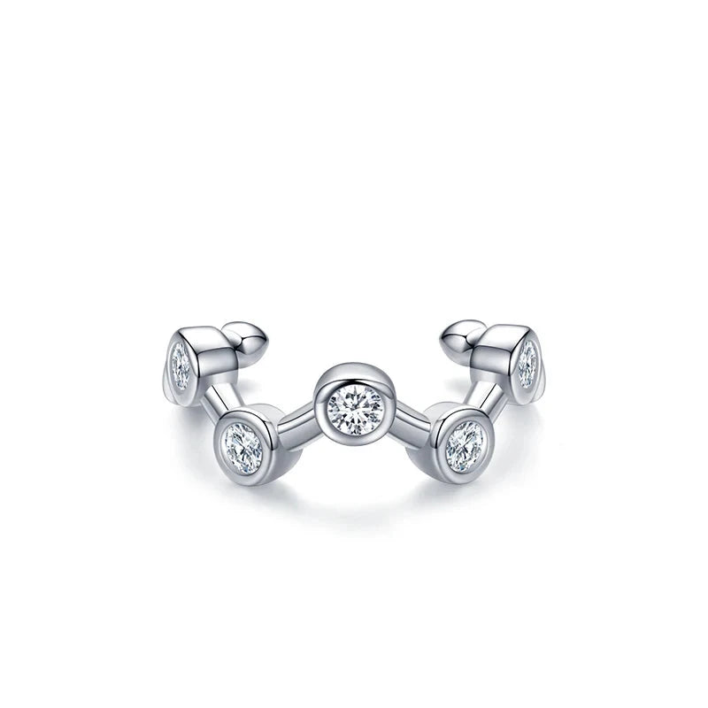 Stars earcuff by Orea – adjustable 925 sterling silver, zircon, non-piercing design
