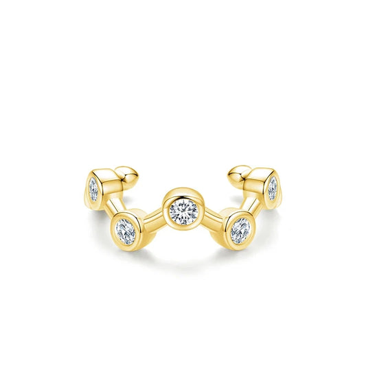 Stars earcuff by Orea – adjustable 925 sterling silver, zircon, non-piercing design