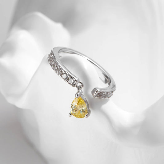 Sun ring by Orea – adjustable 925 sterling silver with zircon stone