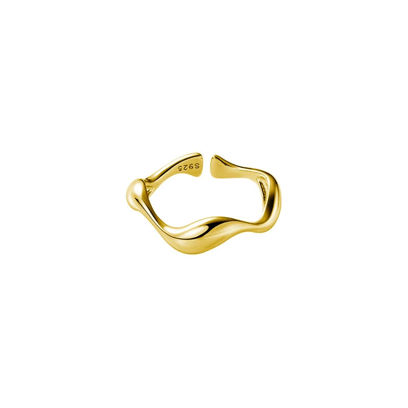 Wave ring by Orea – adjustable 925 sterling silver, minimalist and elegant design