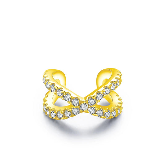 X earcuff by Orea – adjustable no piercing 925 silver with zircon