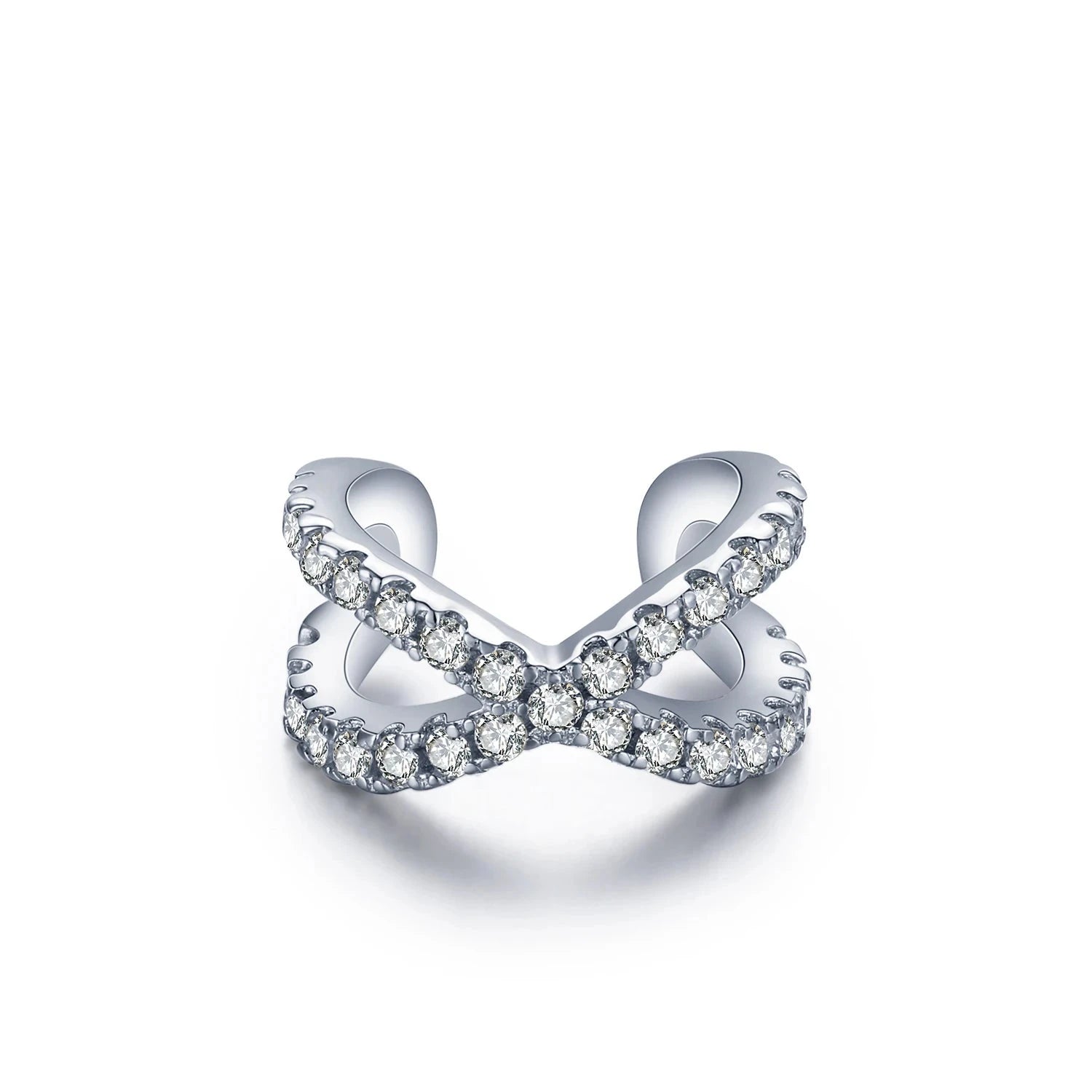 X earcuff by Orea – adjustable - no piercing 925 silver with zircon